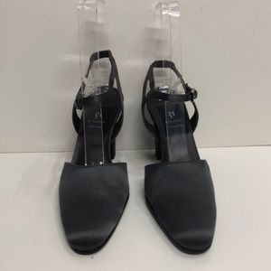 DiSandro Made in Italy Gray Satin High Heel Pump